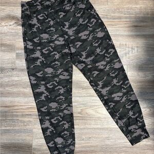 Fabletics Camo Joggers - Black and Gray